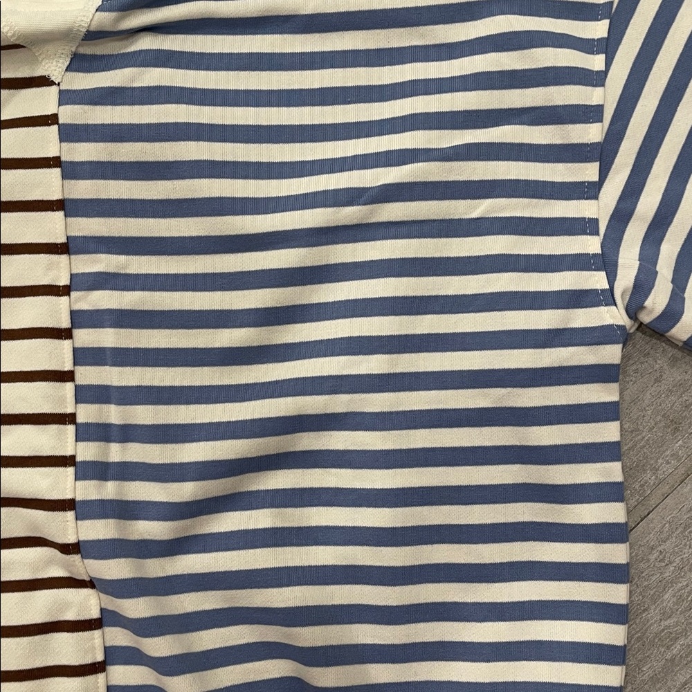 Thread & Supply Two-Tone Striped Crewneck Sweater - Picture 3 of 5